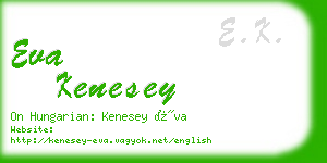 eva kenesey business card